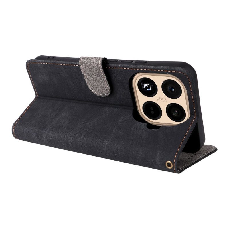 Kotelot Xiaomi 15t Pro Rfid-lompakko Mokkanahkaefektillä