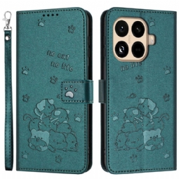 Nahkakotelo Xiaomi 15t Pro Kissakasa Hihnalla