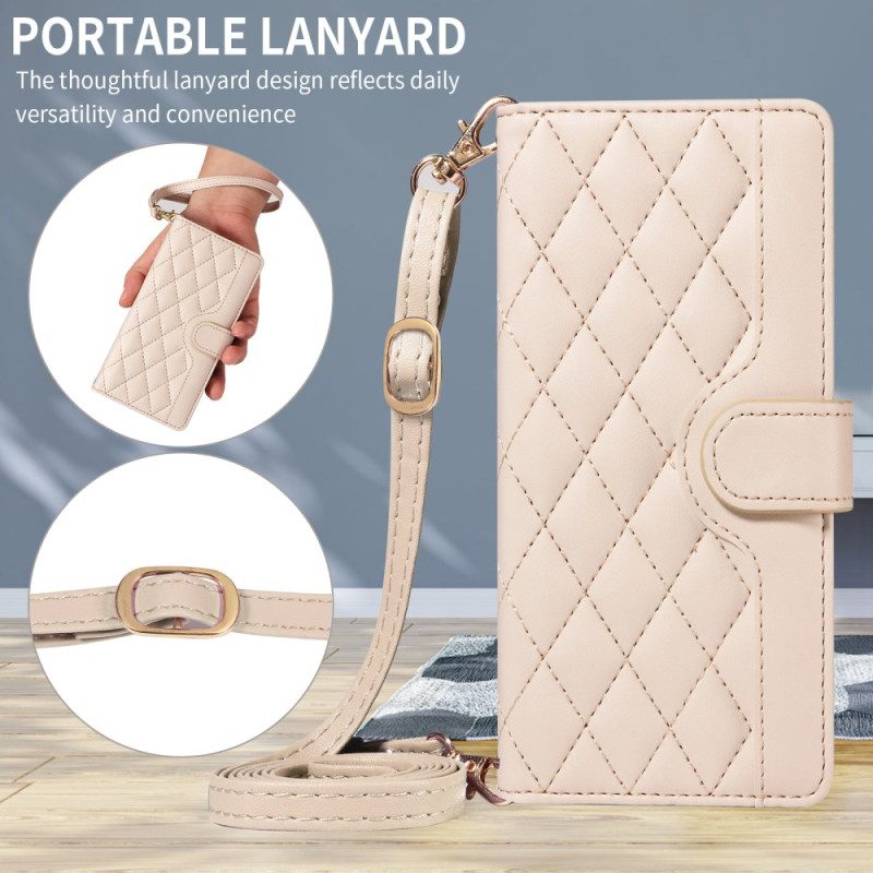 Nahkakotelo Xiaomi 15t Pro Tikattu Hihna Ja Olkahihna