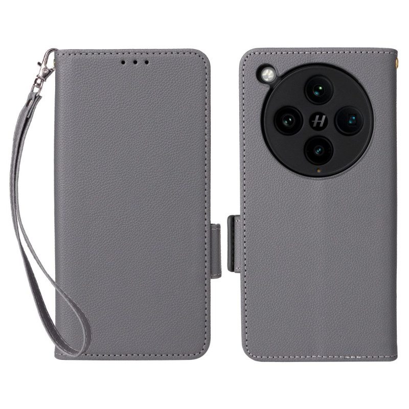 Kuoret Oppo Find X8 Pro Litsikuvioinen Ranneke Tekstuuri