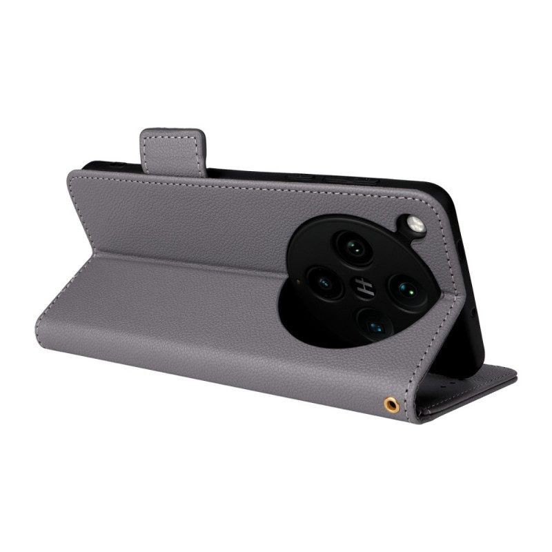 Kuoret Oppo Find X8 Pro Litsikuvioinen Ranneke Tekstuuri