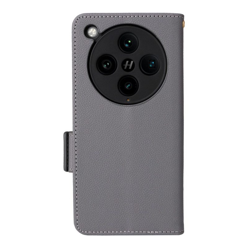 Kuoret Oppo Find X8 Pro Litsikuvioinen Ranneke Tekstuuri