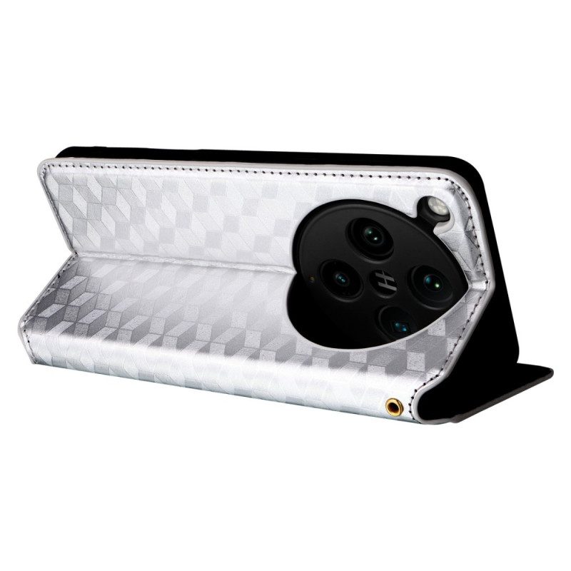 Nahkakotelo Oppo Find X8 Pro Timanttikuvio 3d