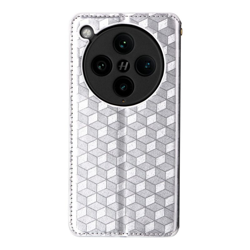 Nahkakotelo Oppo Find X8 Pro Timanttikuvio 3d