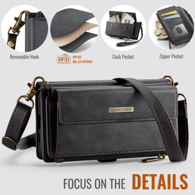 Kotelot Samsung Galaxy S26 Plus Puhelinkuoret Caseme Rfid-suoja Ja Olkahihna