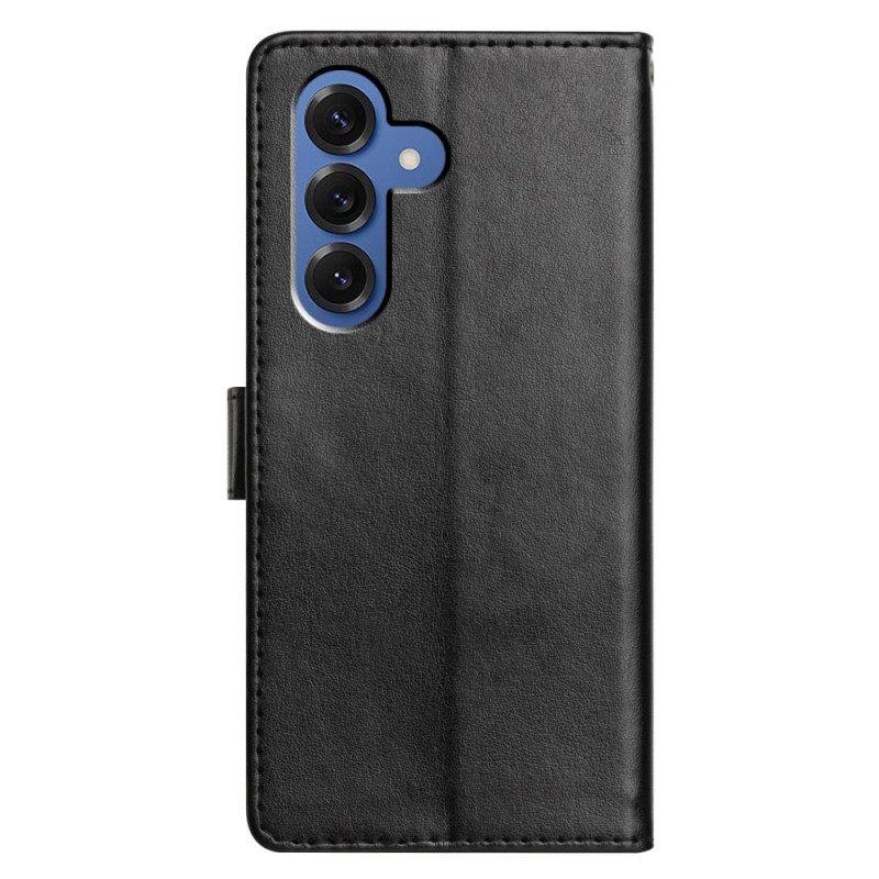 Kotelot Samsung Galaxy S26 Plus Yksivärinen Nahkaefekti