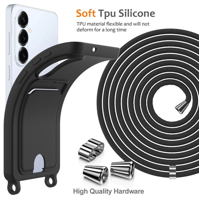 Kuori Samsung Galaxy S26 Plus Korttikotelo Ja Nauha