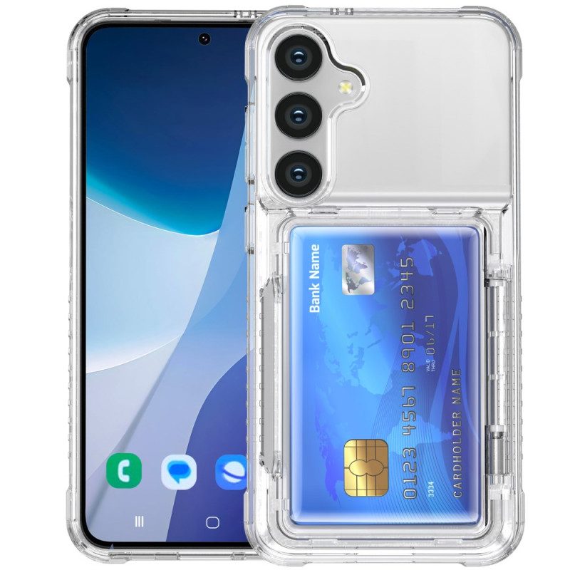 Kuori Samsung Galaxy S26 Plus Läpinäkyvä Korttikotelo Ja Teline Suojakuori