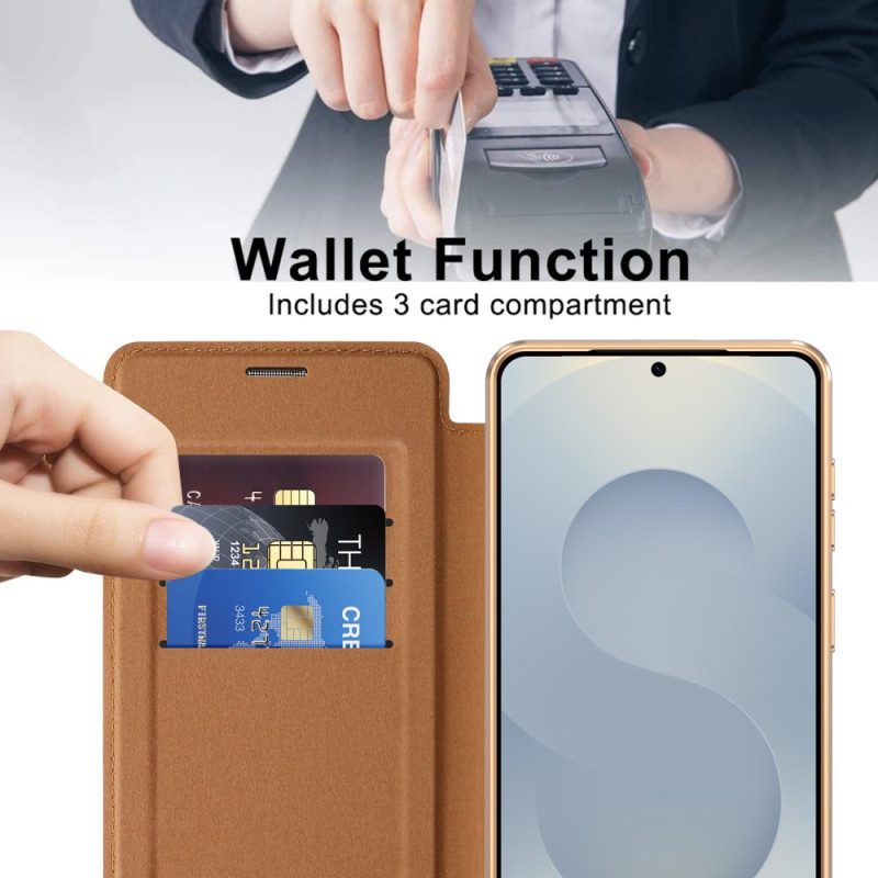 Nahkakotelo Samsung Galaxy S26 Plus Pehmustettu Rfid-korttikotelo