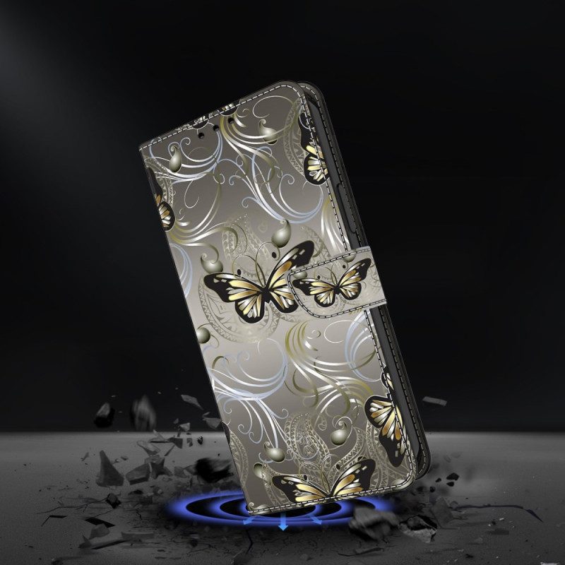 Nahkakotelo Samsung Galaxy S26 Plus Pitsiperhosia