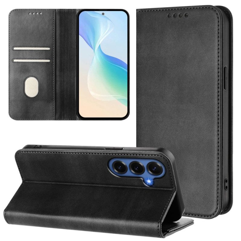 Nahkakotelo Samsung Galaxy S26 Plus Teksturoitu Rfid-suojaus Retro