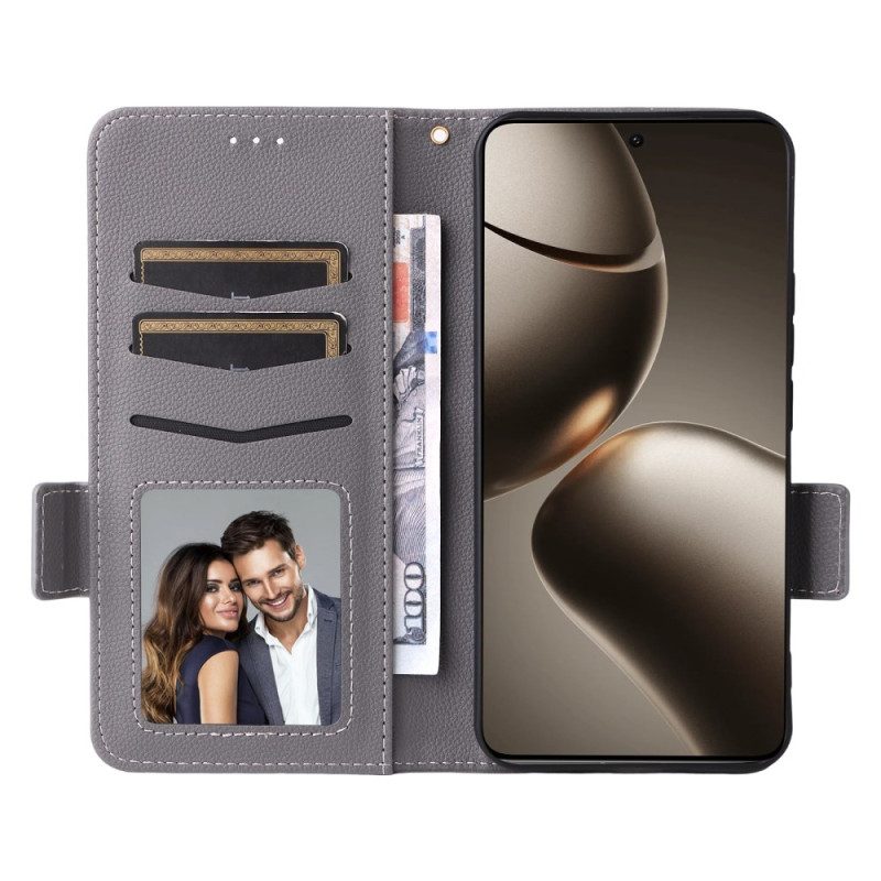 Kotelot Xiaomi 15t Keinonahkaa Hihnalla