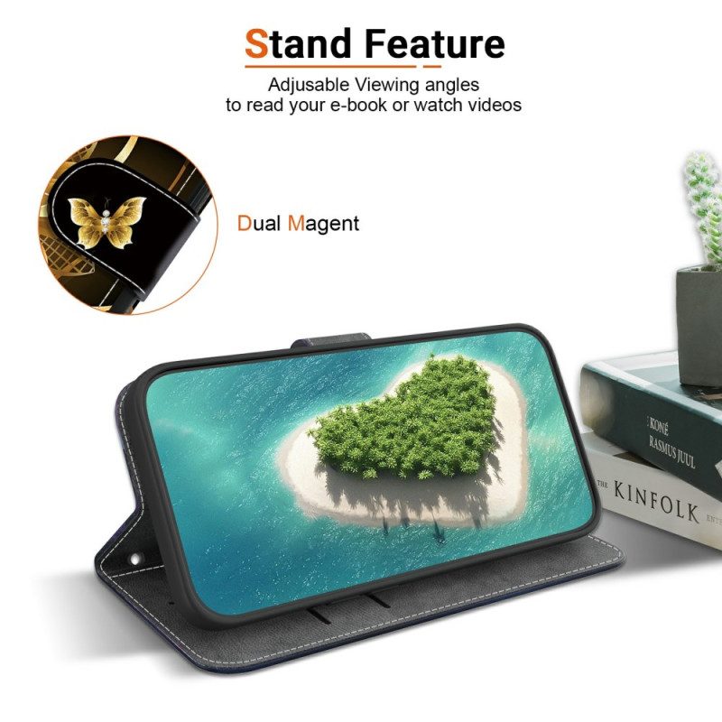 Kotelot Xiaomi 15t Kultainen Kukkakuvio