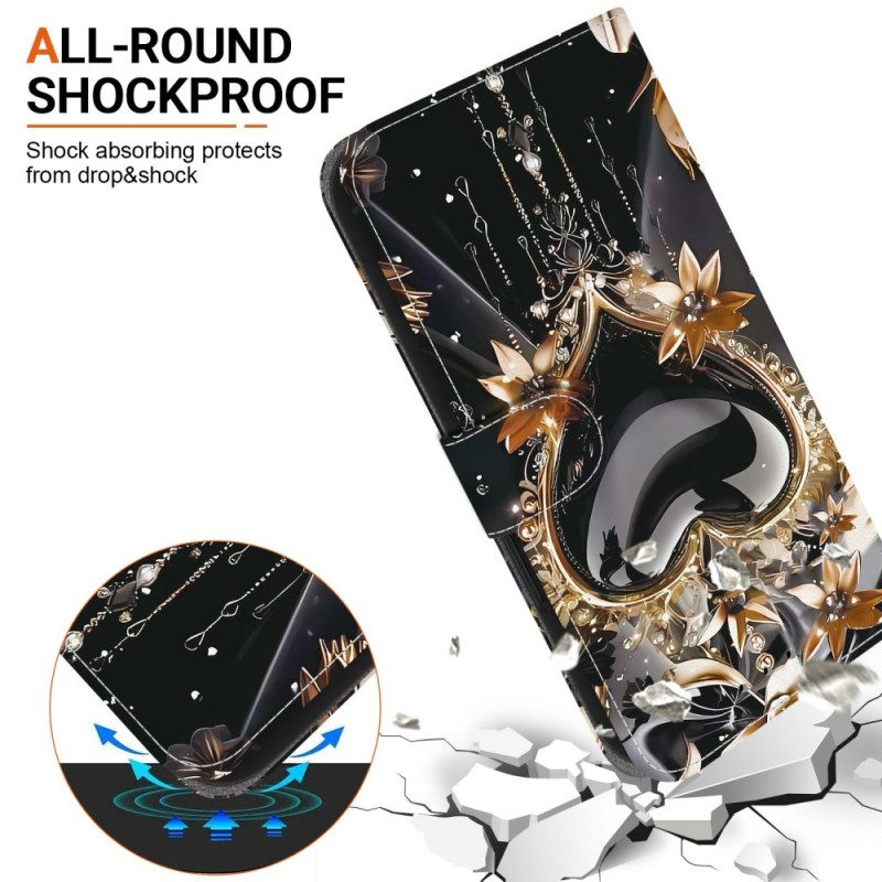 Kotelot Xiaomi 15t Musta Ja Kultainen Sydän