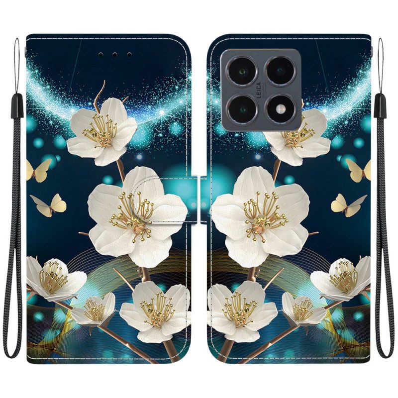 Kotelot Xiaomi 15t Valkoiset Magnoliat