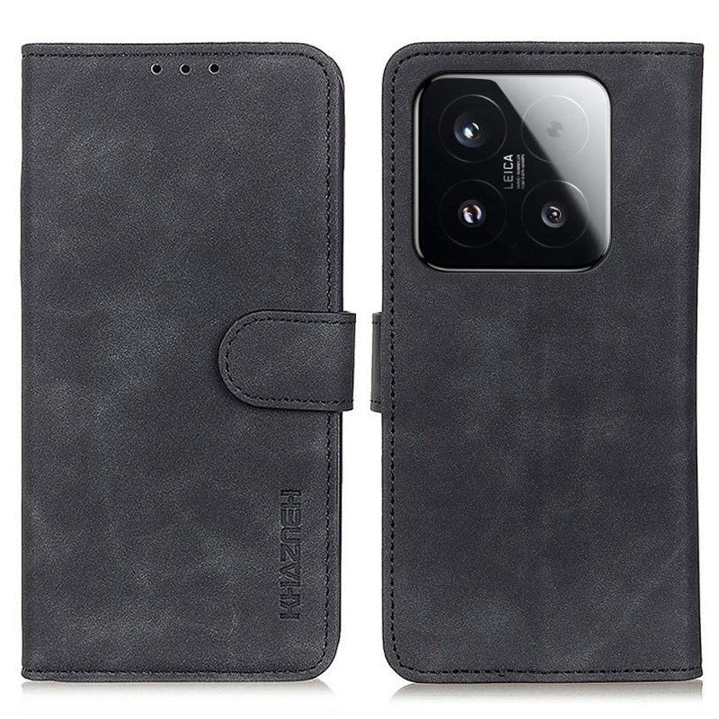 Nahkakotelo Xiaomi 15t Mokkanahkajäljitelmä Khazneh