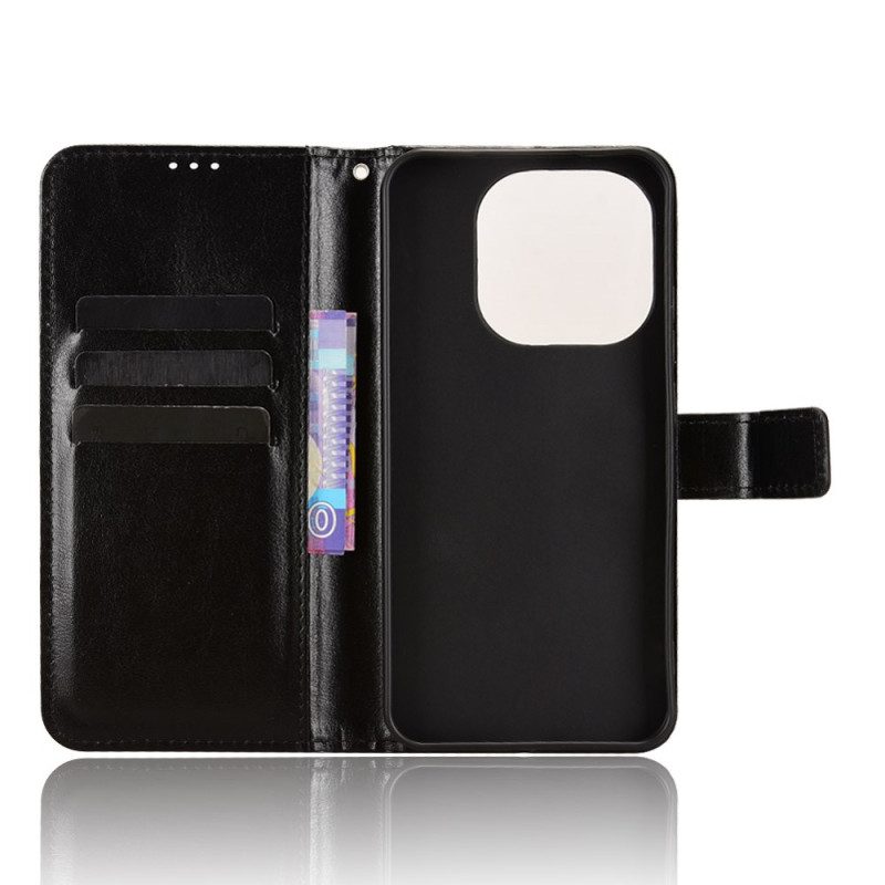 Nahkakotelo Xiaomi 15t Räikeä Tekonahka