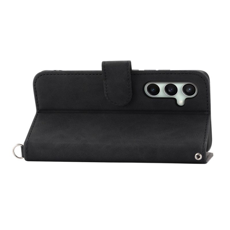 Kotelot Samsung Galaxy S25 Fe Pitsikuvio Hihnalla Ja Olkahihnalla