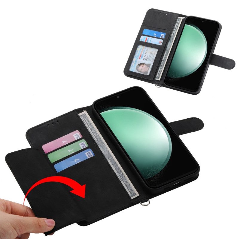 Kotelot Samsung Galaxy S25 Fe Pitsikuvio Hihnalla Ja Olkahihnalla