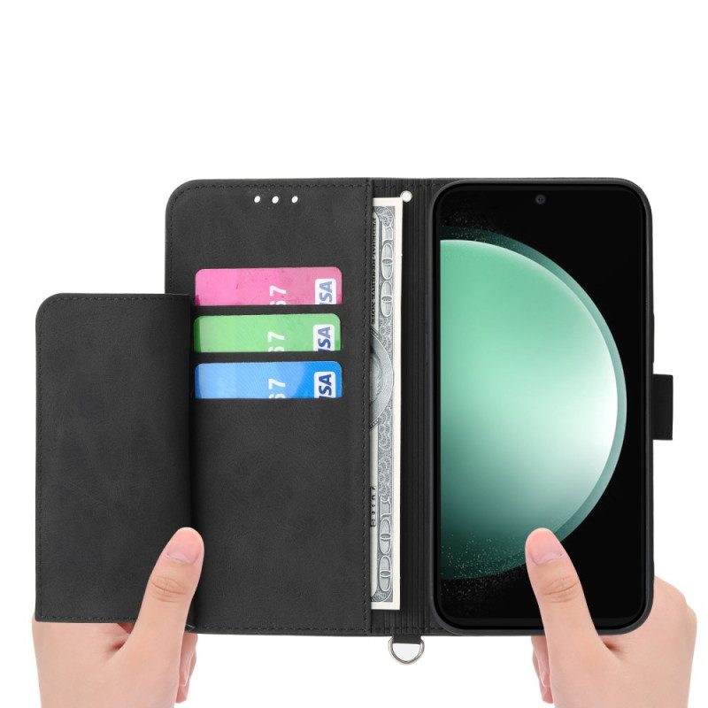 Kotelot Samsung Galaxy S25 Fe Pitsikuvio Hihnalla Ja Olkahihnalla