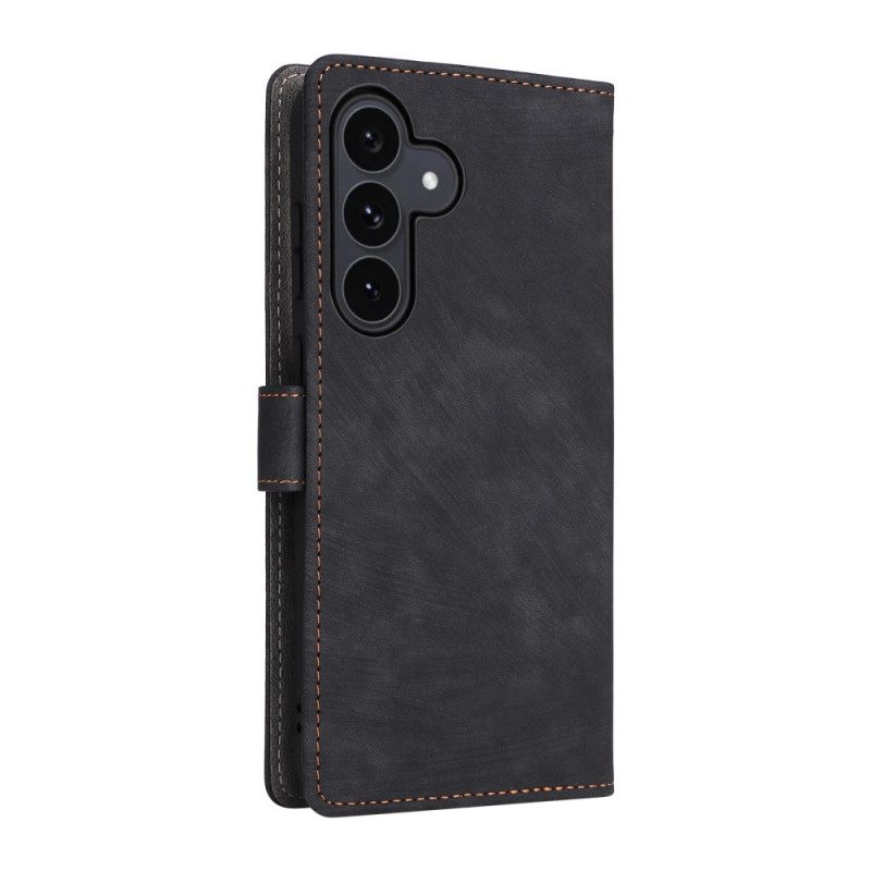 Kotelot Samsung Galaxy S25 Fe Rfid-suojattu Mokkanahkaefekti