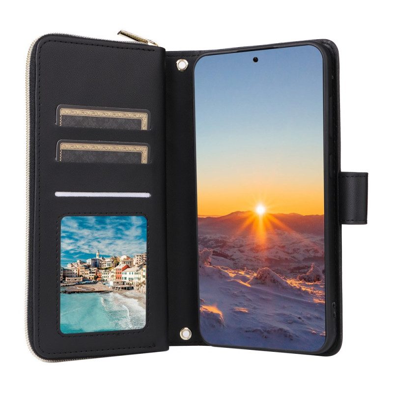 Kotelot Samsung Galaxy S25 Fe Tikattu Hihnalla Ja Olkahihnalla Suojakuori