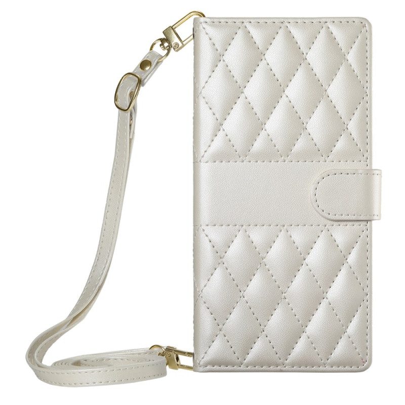 Kuoret Samsung Galaxy S25 Fe Tikattu Lompakko Hihnoilla