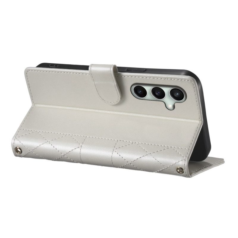 Kuoret Samsung Galaxy S25 Fe Tikattu Lompakko Hihnoilla