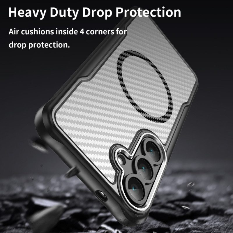 Kuori Samsung Galaxy S25 Fe Magsafe-yhteensopiva Hiilikuitukuviointi