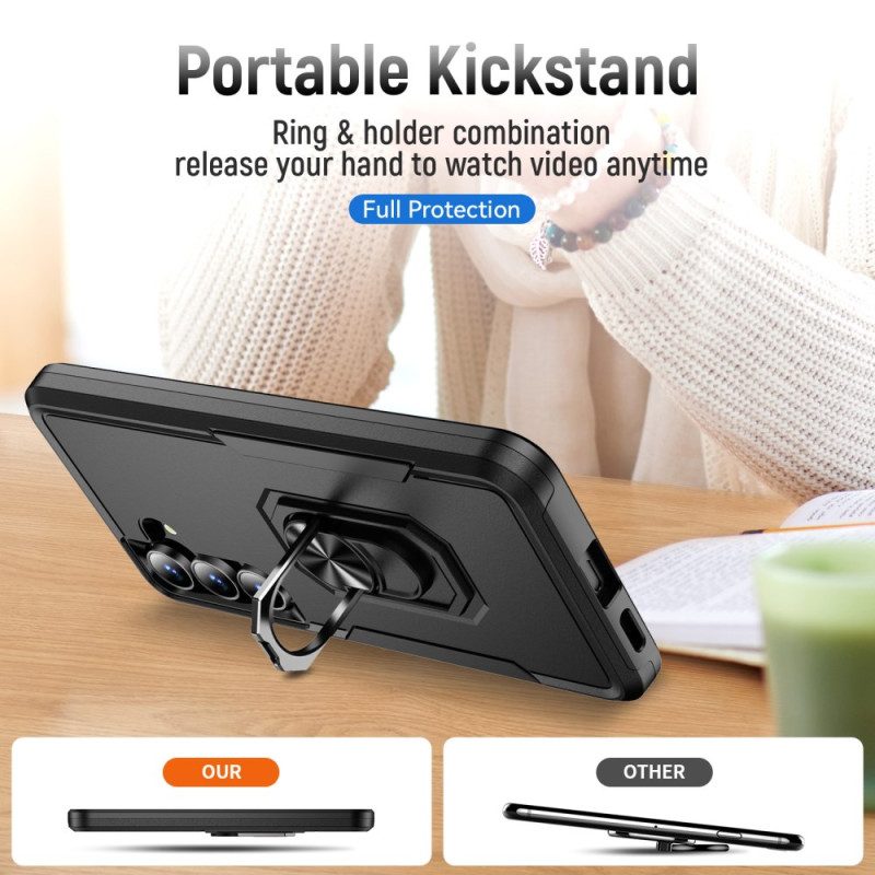 Kuori Samsung Galaxy S25 Fe Metalliefektinen Sormuspidike Suojakuori