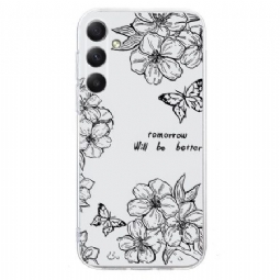 Kuori Samsung Galaxy S25 Fe Perhosia Ja Kukkia Suojakuori