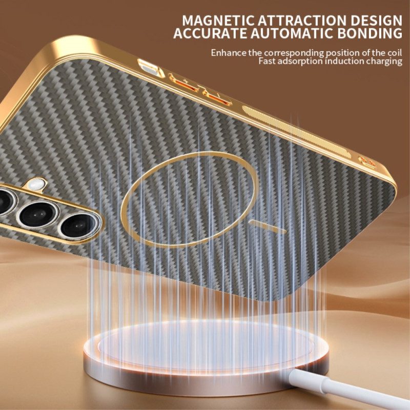 Puhelinkuoret Samsung Galaxy S25 Fe Magsafe-hiilikuitukuvio