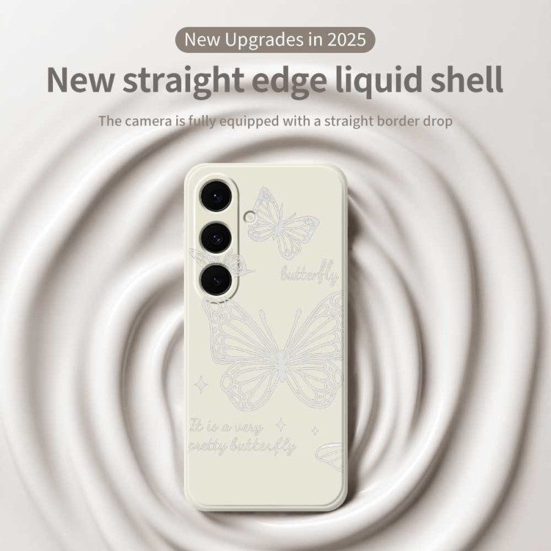 Puhelinkuoret Samsung Galaxy S25 Fe Valkoinen Perhos-silikoni