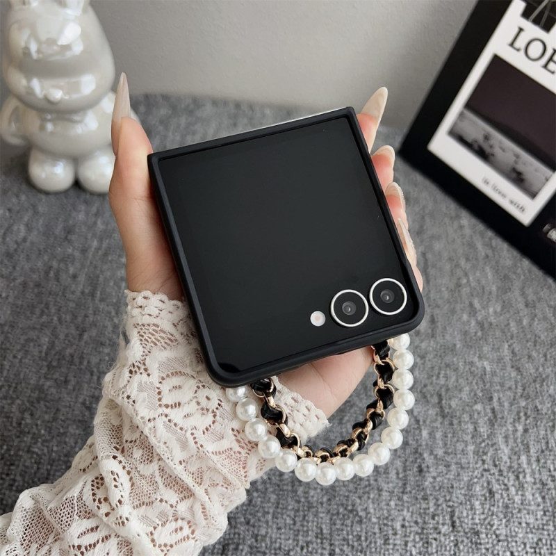 Case Samsung Galaxy Z Flip 7 Puhelinkuoret Hymiöpupu Rannekkeella