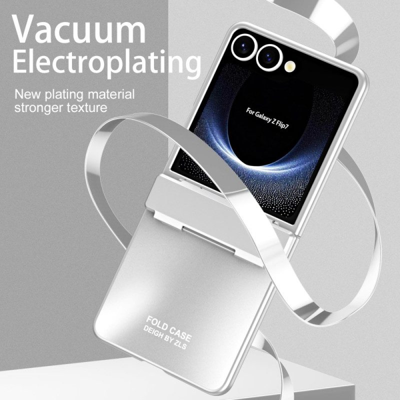 Case Samsung Galaxy Z Flip 7 Puhelinkuoret Metallinen Efekti Saranalla