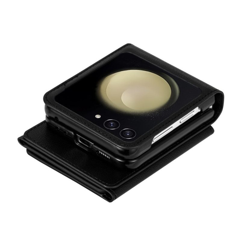 Kotelot Samsung Galaxy Z Flip 7 Rfid-lompakko Ja Olkahihna Suojakuori