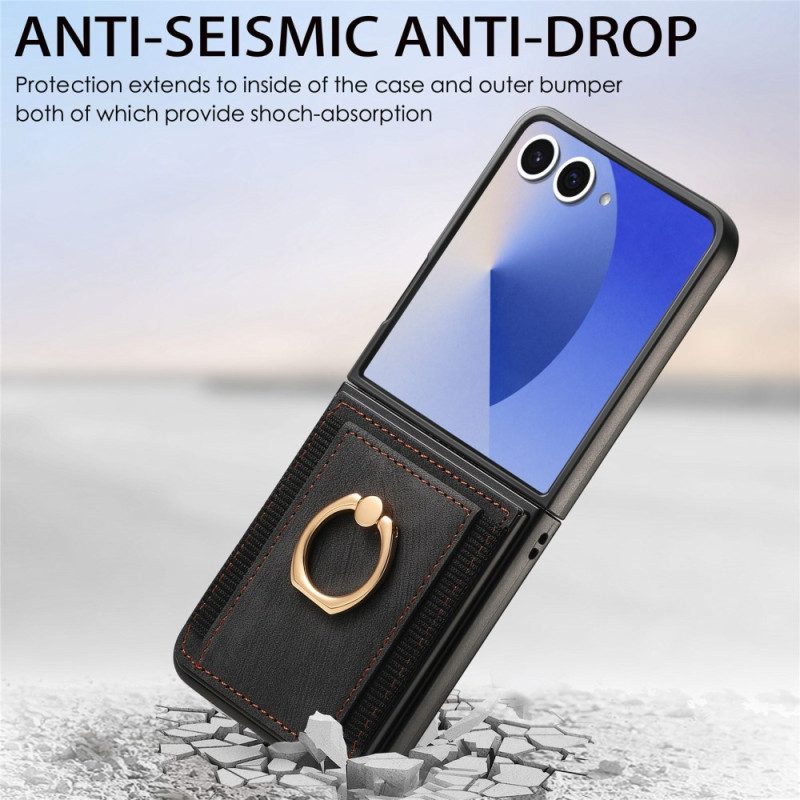 Kuori Samsung Galaxy Z Flip 7 Korttikotelo Ja Jalusta Suojakuori