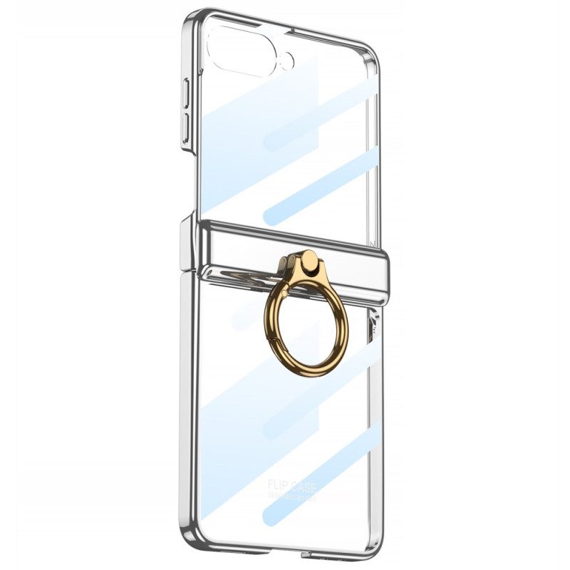 Kuori Samsung Galaxy Z Flip 7 Läpinäkyvä Jalustalla Ja Magneettisella Suojauksella Gkk