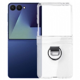 Kuori Samsung Galaxy Z Flip 7 Läpinäkyvä Sormuspidikkeellä Suojakuori