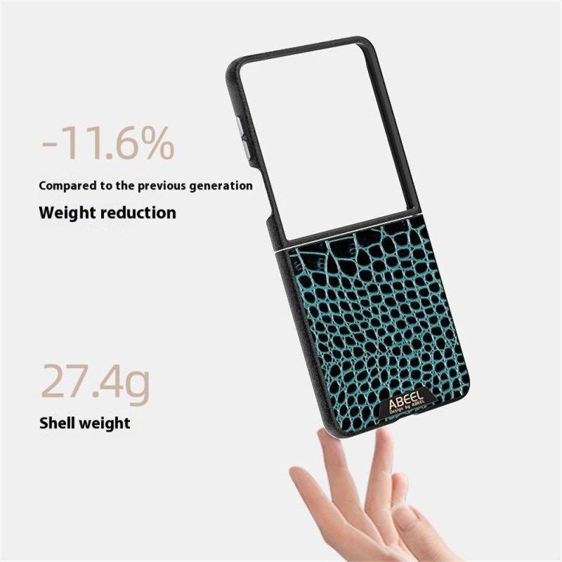 Kuori Samsung Galaxy Z Flip 7 Magsafe-yhteensopiva Krokotiilikuvioinen Abeel