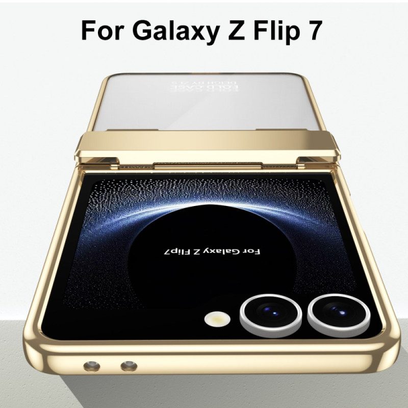 Kuori Samsung Galaxy Z Flip 7 Metallinen Reunus Näytönsuojalla