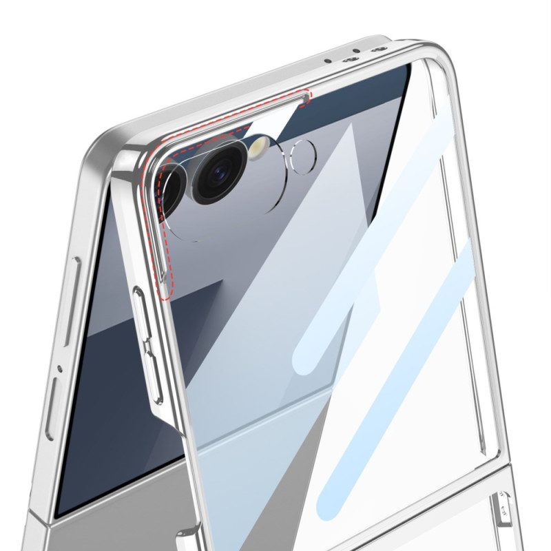 Kuori Samsung Galaxy Z Flip 7 Metallinhohtoinen Näytönsuoja Ja Reunat