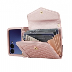 Kuori Samsung Galaxy Z Flip 7 Pehmustettu Korttikotelo Ja Olkahihna