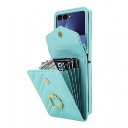 Kuori Samsung Galaxy Z Flip 7 Rfid-suojattu Korttikotelo Ja Hihna