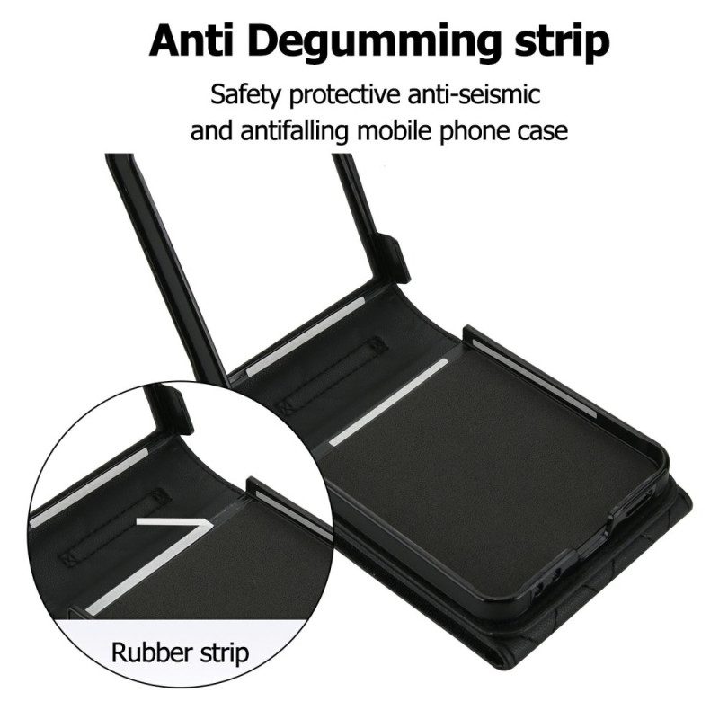 Kuori Samsung Galaxy Z Flip 7 Rfid-suojattu Korttikotelo Ja Hihna