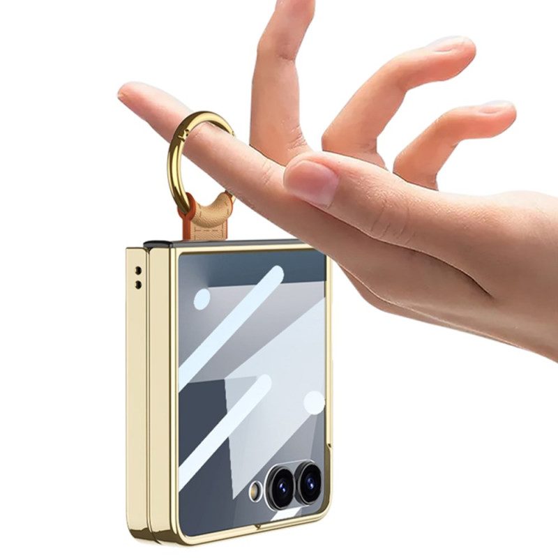 Kuori Samsung Galaxy Z Flip 7 Sormuspidike Ja Irrotettava Olkahihna