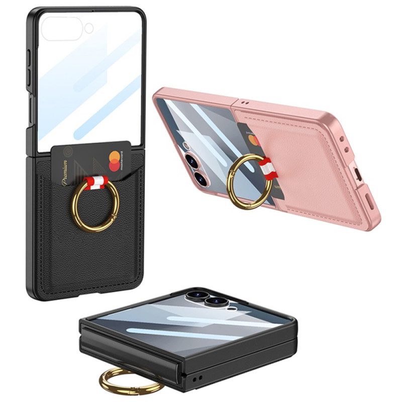 Kuori Samsung Galaxy Z Flip 7 Sormusteline Ja Korttiteline Suojakuori