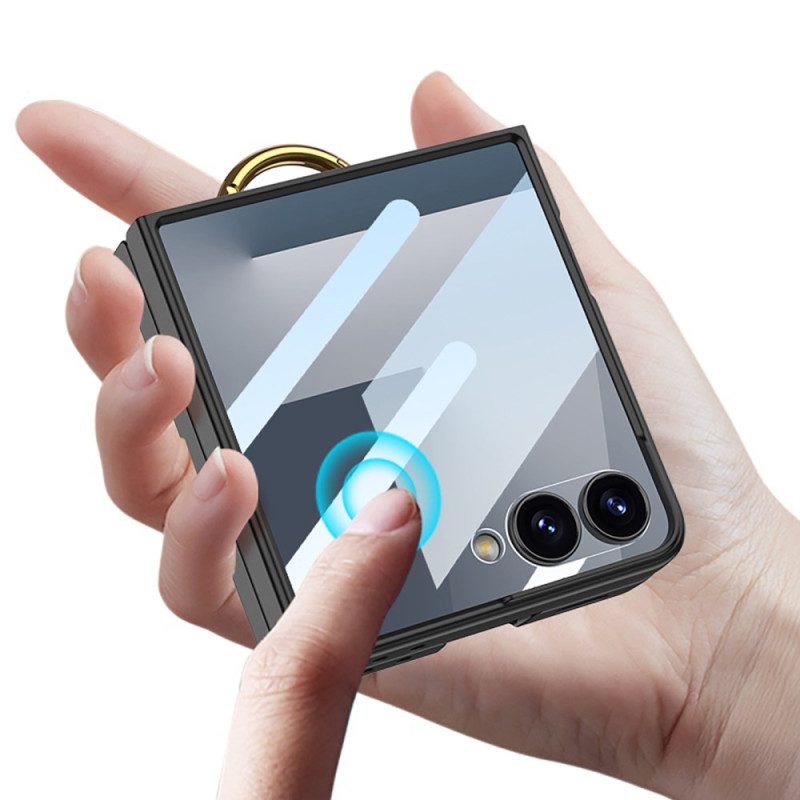 Kuori Samsung Galaxy Z Flip 7 Sormusteline Ja Korttiteline Suojakuori