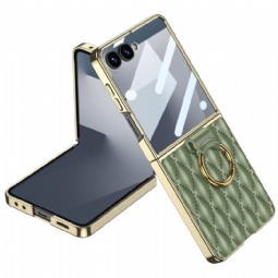 Kuori Samsung Galaxy Z Flip 7 Tikattu Muotoilu Sormuspidikkeellä