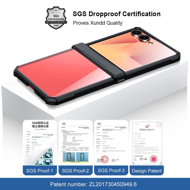 Kuori Samsung Galaxy Z Flip 7 Xundd-turvatyyny- Ja Näytönsuoja Suojakuori